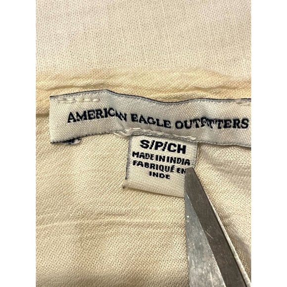 American Eagle Women Halter Neck Romper Floral Cherry Blossom Key Hole Pink SZ S - Picture 9 of 12